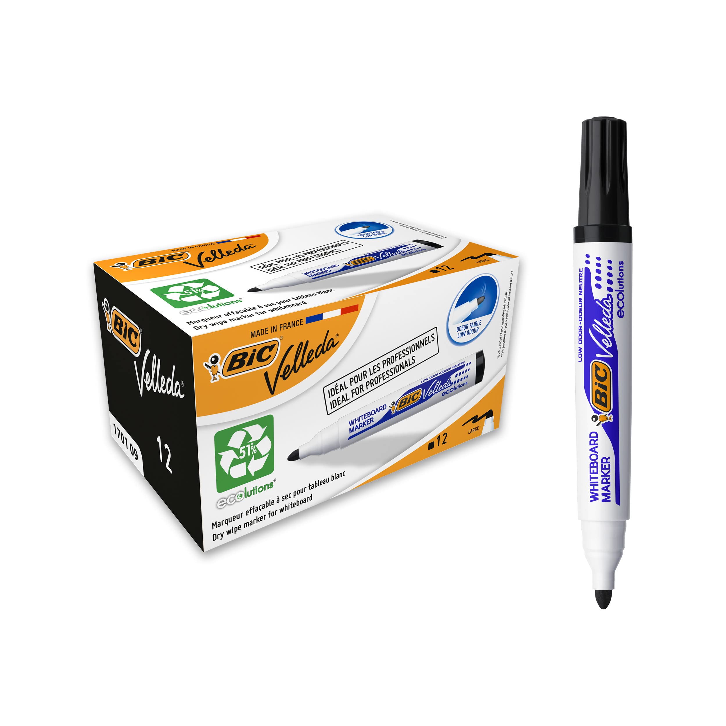 BIC 1701 WHITE BOARD MARKER RED